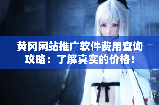黄冈网站推广软件费用查询攻略：了解真实的价格！