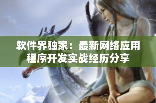 软件界独家：最新网络应用程序开发实战经历分享