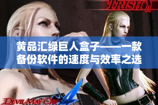黄品汇绿巨人盒子——一款备份软件的速度与效率之选