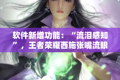软件新增功能：“流泪感知”，王者荣耀西施张嘴流眼泪图成为源灵感！