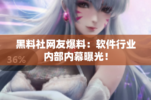 黑料社网友爆料：软件行业内部内幕曝光！