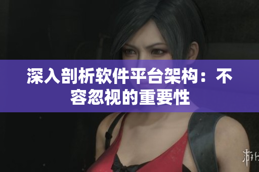 深入剖析软件平台架构：不容忽视的重要性