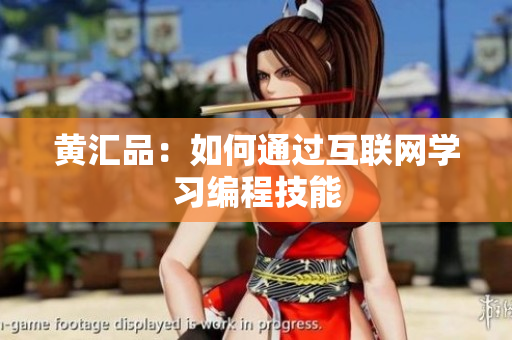 黄汇品：如何通过互联网学习编程技能