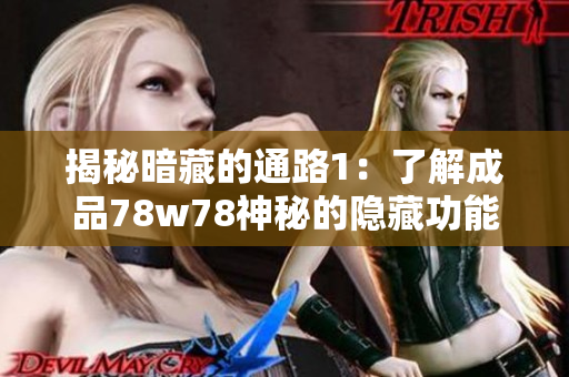 揭秘暗藏的通路1：了解成品78w78神秘的隐藏功能