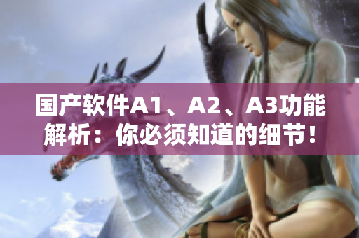 国产软件A1、A2、A3功能解析：你必须知道的细节！