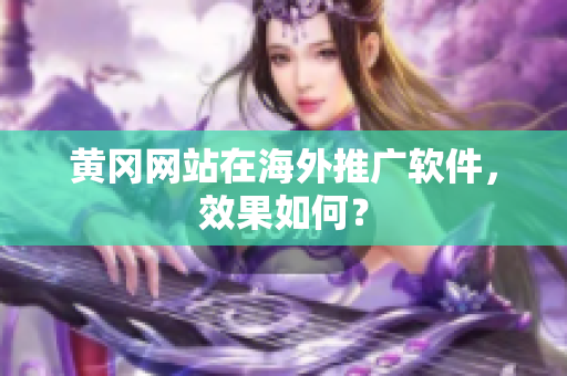黄冈网站在海外推广软件，效果如何？