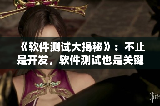 《软件测试大揭秘》：不止是开发，软件测试也是关键