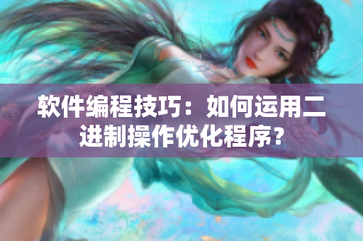 软件编程技巧：如何运用二进制操作优化程序？