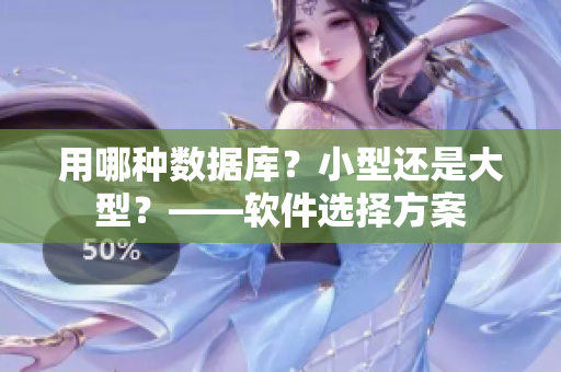 用哪种数据库？小型还是大型？——软件选择方案