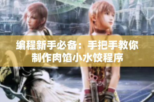 编程新手必备：手把手教你制作肉馅小水饺程序