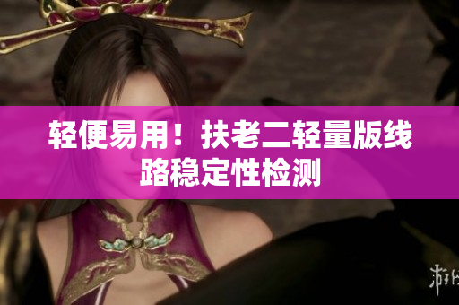轻便易用！扶老二轻量版线路稳定性检测