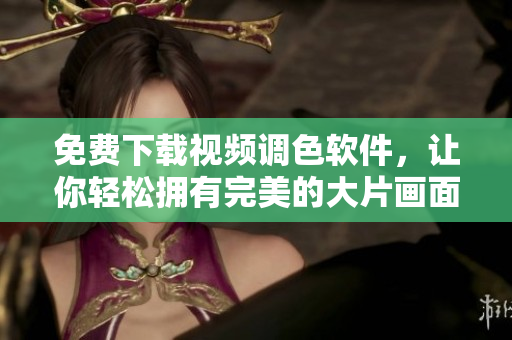 免费下载视频调色软件，让你轻松拥有完美的大片画面