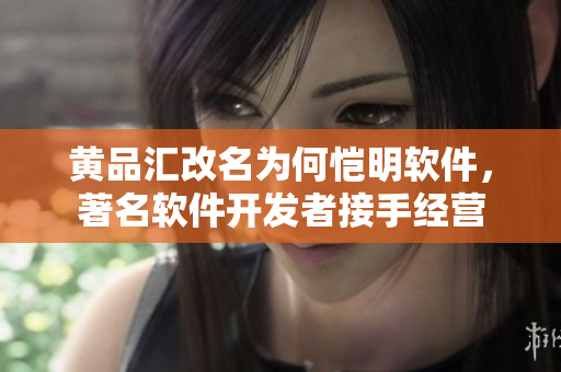 黄品汇改名为何恺明软件，著名软件开发者接手经营