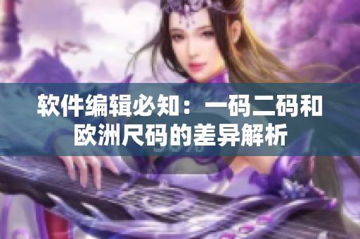 软件编辑必知：一码二码和欧洲尺码的差异解析
