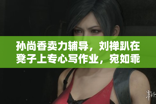 孙尚香卖力辅导，刘禅趴在凳子上专心写作业，宛如乖乖学生！