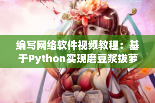 编写网络软件视频教程：基于Python实现磨豆浆拔萝卜算法