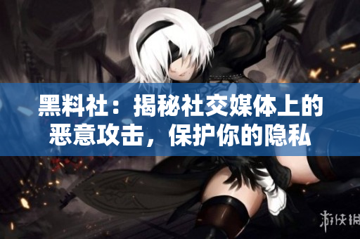 黑料社：揭秘社交媒体上的恶意攻击，保护你的隐私