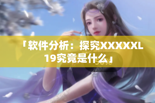 「软件分析：探究XXXXXL19究竟是什么」