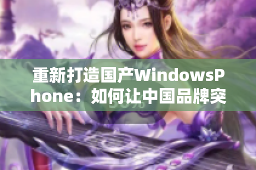 重新打造国产WindowsPhone：如何让中国品牌突围？