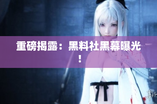 重磅揭露：黑料社黑幕曝光！