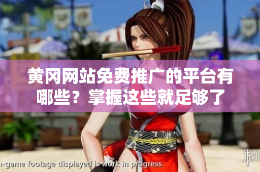 黄冈网站免费推广的平台有哪些？掌握这些就足够了