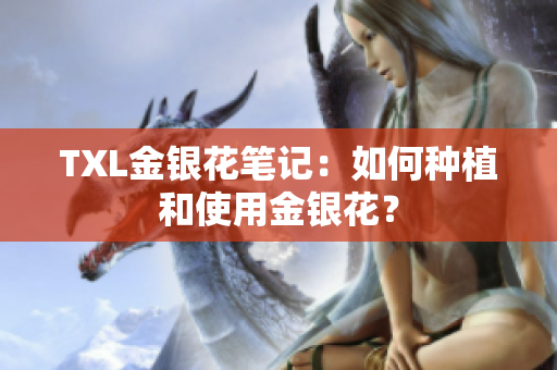 TXL金银花笔记：如何种植和使用金银花？
