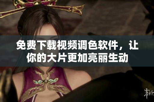 免费下载视频调色软件，让你的大片更加亮丽生动