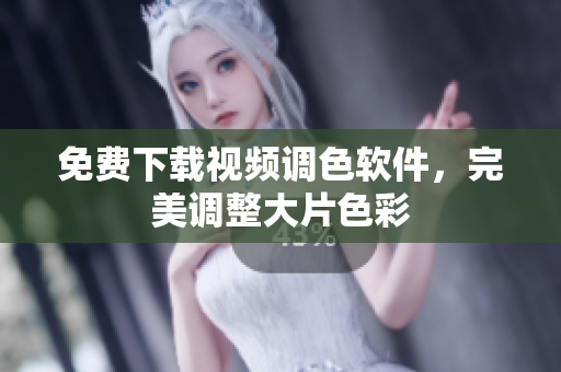 免费下载视频调色软件，完美调整大片色彩