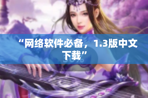 “网络软件必备，1.3版中文下载”