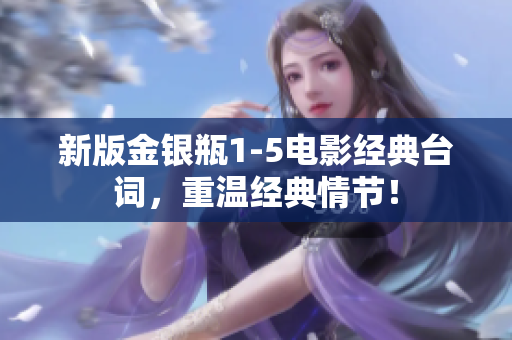 新版金银瓶1-5电影经典台词，重温经典情节！