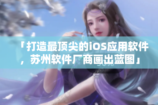 「打造最顶尖的iOS应用软件，苏州软件厂商画出蓝图」