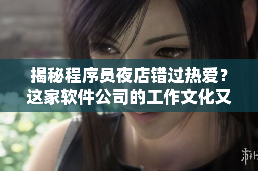 揭秘程序员夜店错过热爱？这家软件公司的工作文化又是什么？
