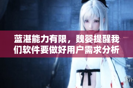 蓝湛能力有限，魏婴提醒我们软件要做好用户需求分析