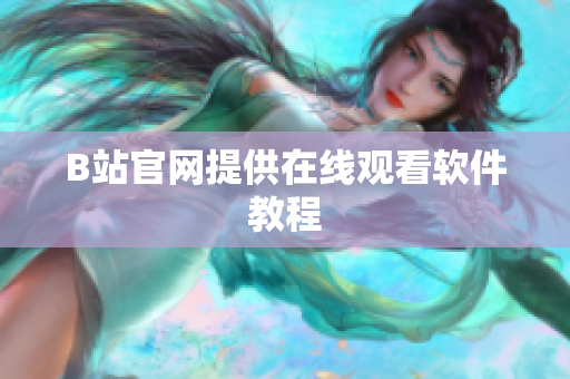 B站官网提供在线观看软件教程