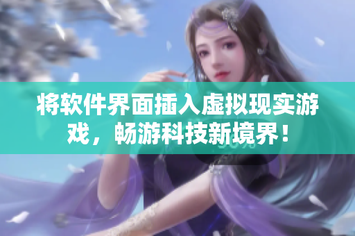 将软件界面插入虚拟现实游戏，畅游科技新境界！