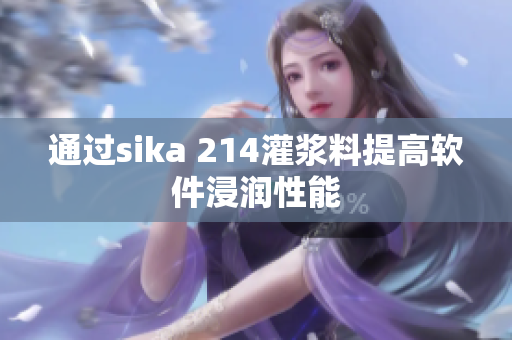 通过sika 214灌浆料提高软件浸润性能