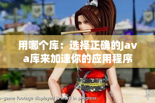 用哪个库：选择正确的Java库来加速你的应用程序