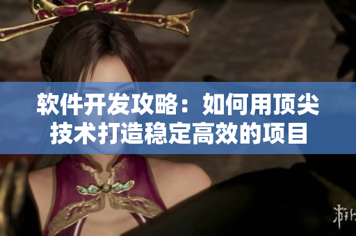 软件开发攻略：如何用顶尖技术打造稳定高效的项目