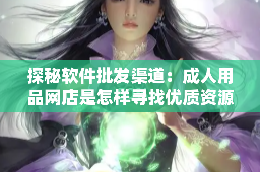 探秘软件批发渠道：成人用品网店是怎样寻找优质资源的？
