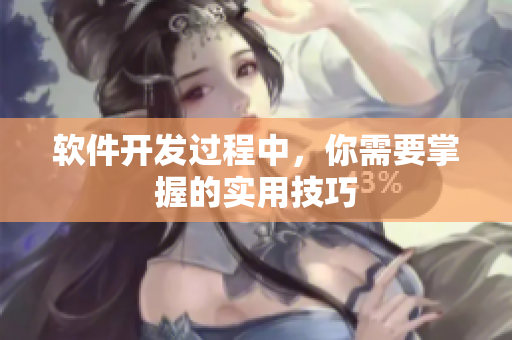 软件开发过程中，你需要掌握的实用技巧