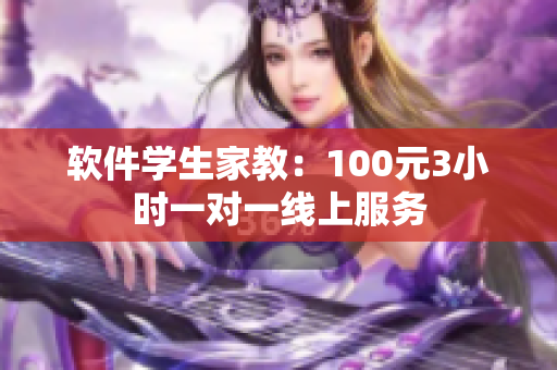 软件学生家教：100元3小时一对一线上服务