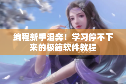 编程新手泪奔！学习停不下来的极简软件教程