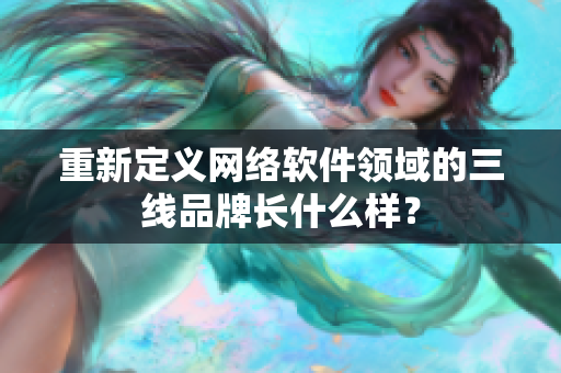 重新定义网络软件领域的三线品牌长什么样？