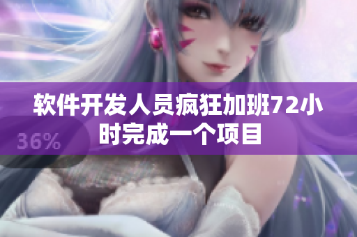 软件开发人员疯狂加班72小时完成一个项目