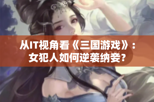 从IT视角看《三国游戏》：女犯人如何逆袭纳妾？