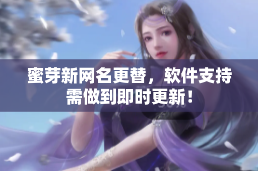 蜜芽新网名更替，软件支持需做到即时更新！