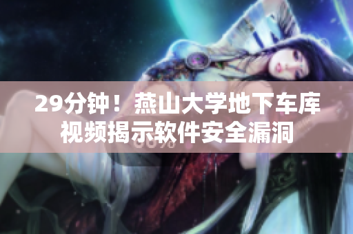 29分钟！燕山大学地下车库视频揭示软件安全漏洞