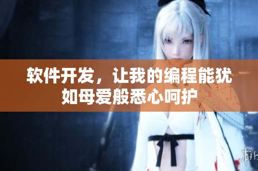 软件开发，让我的编程能犹如母爱般悉心呵护