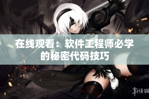 在线观看：软件工程师必学的秘密代码技巧