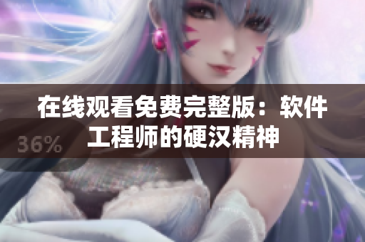 在线观看免费完整版：软件工程师的硬汉精神